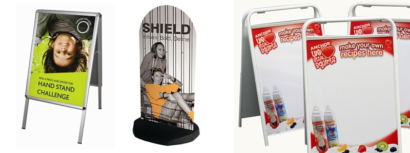 Various types of printed A Boards