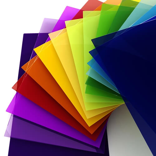 Image of colour plastic for printing