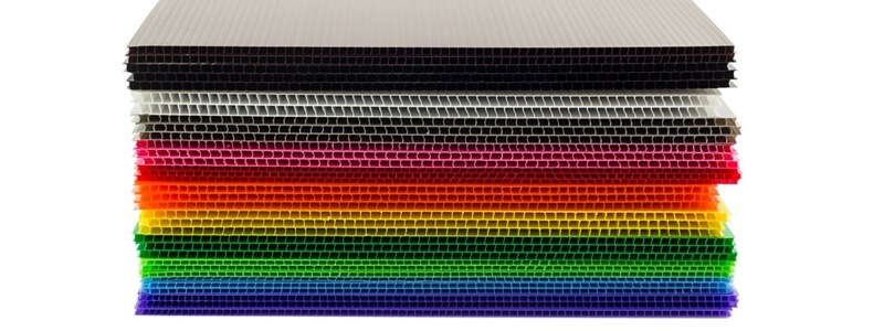 Colored Correx Stack of coloured correct for printing