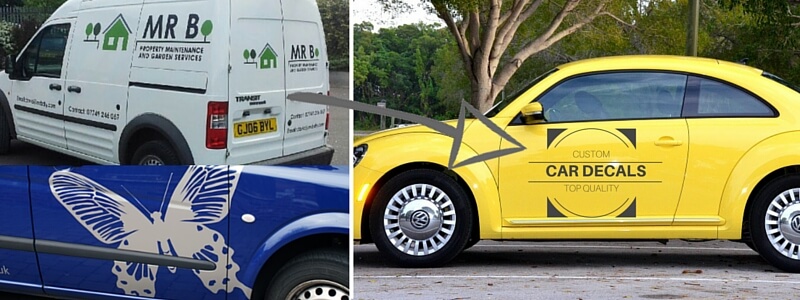 image of printed car and van decals