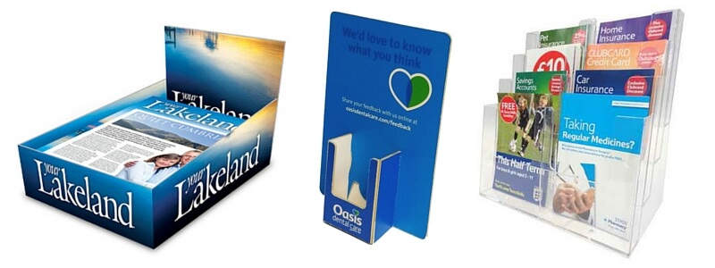 Image of 3 different kinds of leaflet holders